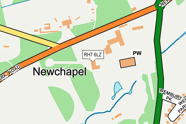 RH7 6LZ map - OS OpenMap – Local (Ordnance Survey)