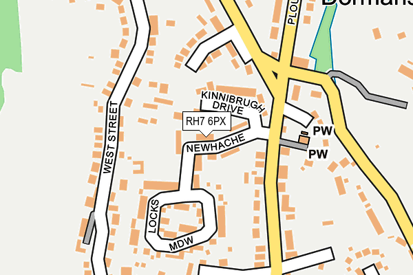 RH7 6PX map - OS OpenMap – Local (Ordnance Survey)