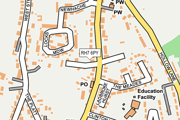 RH7 6PY map - OS OpenMap – Local (Ordnance Survey)