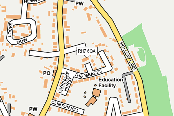 RH7 6QA map - OS OpenMap – Local (Ordnance Survey)