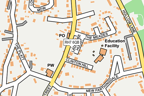 RH7 6QB map - OS OpenMap – Local (Ordnance Survey)