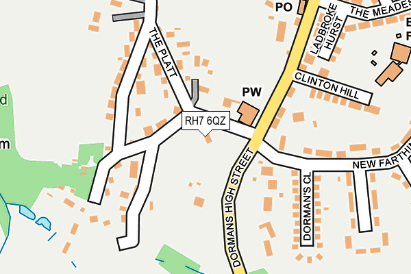 RH7 6QZ map - OS OpenMap – Local (Ordnance Survey)