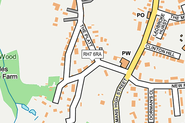 RH7 6RA map - OS OpenMap – Local (Ordnance Survey)