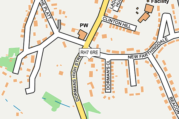 RH7 6RE map - OS OpenMap – Local (Ordnance Survey)