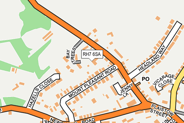 RH7 6SA map - OS OpenMap – Local (Ordnance Survey)