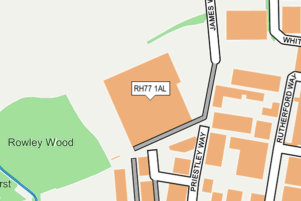 RH77 1AL map - OS OpenMap – Local (Ordnance Survey)