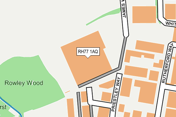 RH77 1AQ map - OS OpenMap – Local (Ordnance Survey)