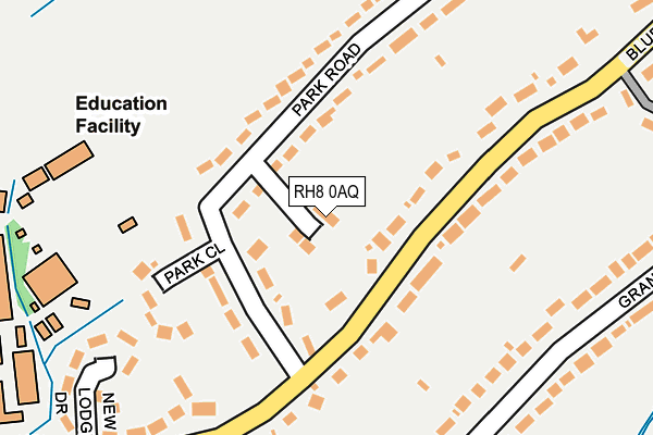 RH8 0AQ map - OS OpenMap – Local (Ordnance Survey)