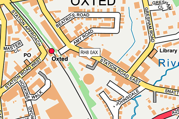 RH8 0AX map - OS OpenMap – Local (Ordnance Survey)