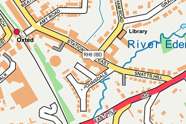 RH8 0BD map - OS OpenMap – Local (Ordnance Survey)
