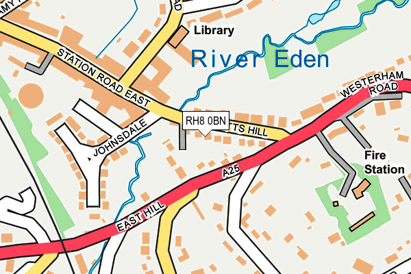 RH8 0BN map - OS OpenMap – Local (Ordnance Survey)
