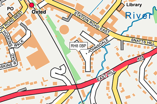 RH8 0BP map - OS OpenMap – Local (Ordnance Survey)