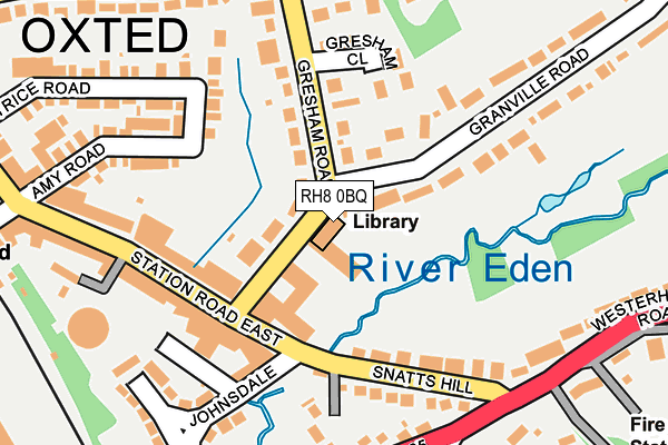 RH8 0BQ map - OS OpenMap – Local (Ordnance Survey)