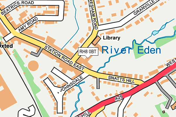 RH8 0BT map - OS OpenMap – Local (Ordnance Survey)