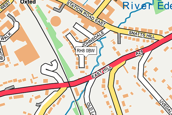 RH8 0BW map - OS OpenMap – Local (Ordnance Survey)