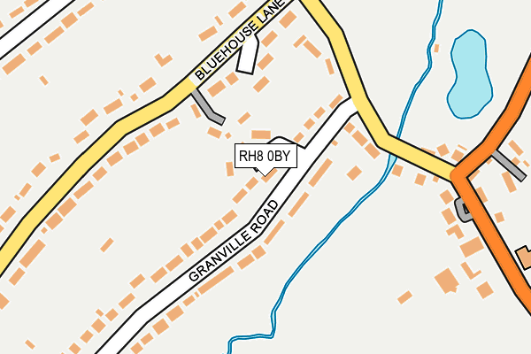 RH8 0BY map - OS OpenMap – Local (Ordnance Survey)