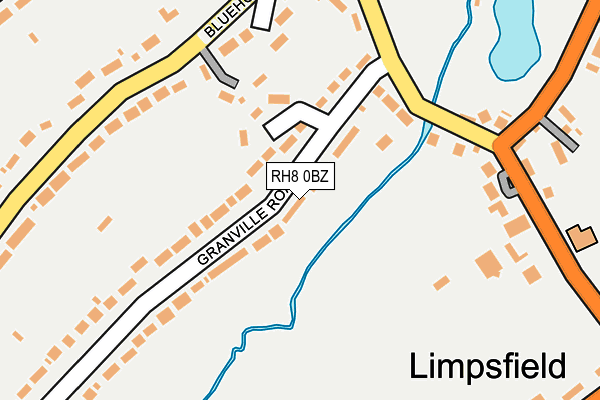 RH8 0BZ map - OS OpenMap – Local (Ordnance Survey)