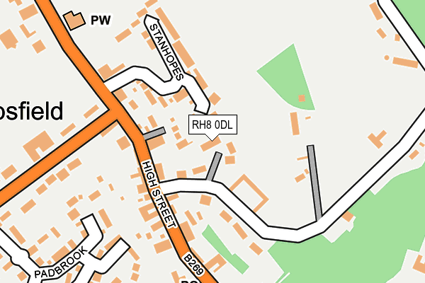 RH8 0DL map - OS OpenMap – Local (Ordnance Survey)