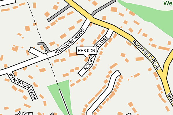 RH8 0DN map - OS OpenMap – Local (Ordnance Survey)