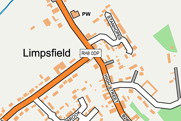 RH8 0DP map - OS OpenMap – Local (Ordnance Survey)