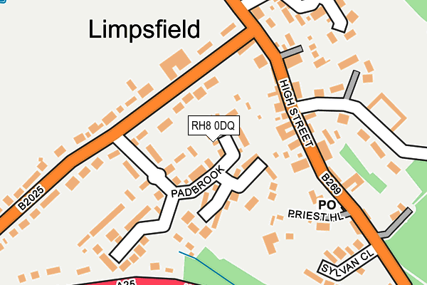 RH8 0DQ map - OS OpenMap – Local (Ordnance Survey)