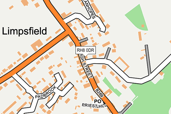Map of LIMPSFIELD FREEHOLD LIMITED at local scale