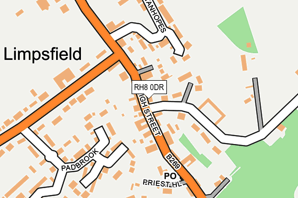 RH8 0DR map - OS OpenMap – Local (Ordnance Survey)