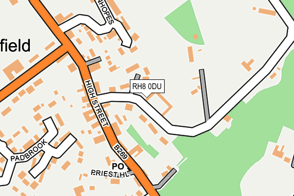 RH8 0DU map - OS OpenMap – Local (Ordnance Survey)