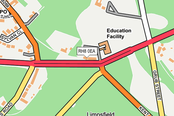 RH8 0EA map - OS OpenMap – Local (Ordnance Survey)