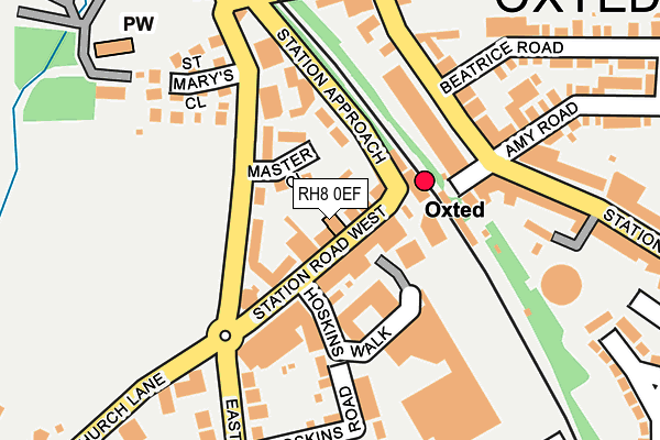RH8 0EF map - OS OpenMap – Local (Ordnance Survey)