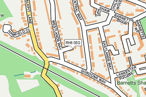 RH8 0EG map - OS OpenMap – Local (Ordnance Survey)