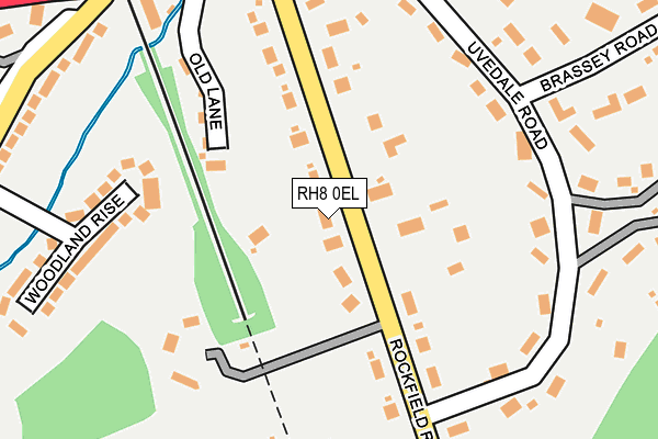 RH8 0EL map - OS OpenMap – Local (Ordnance Survey)