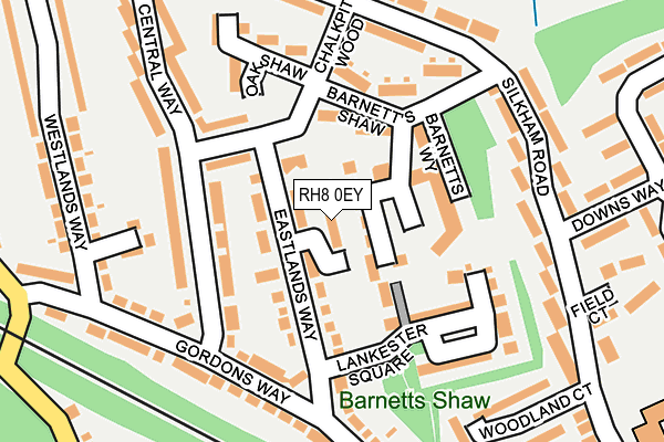 RH8 0EY map - OS OpenMap – Local (Ordnance Survey)