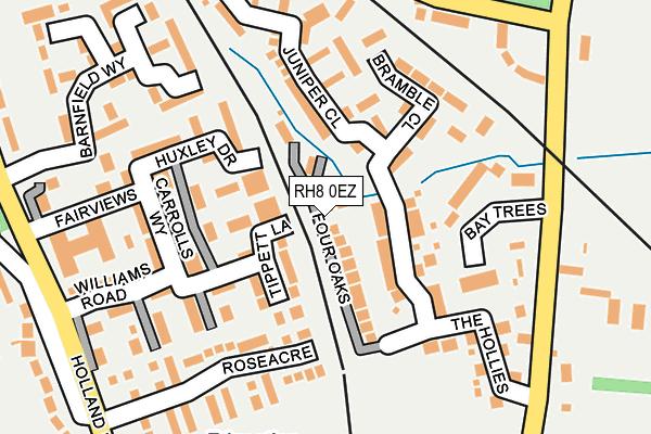 RH8 0EZ map - OS OpenMap – Local (Ordnance Survey)