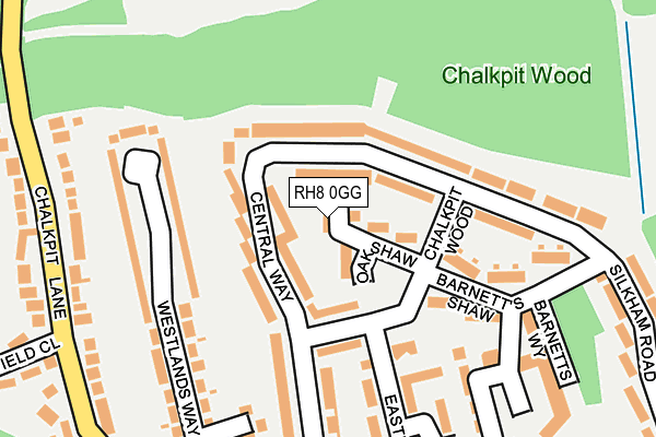 RH8 0GG map - OS OpenMap – Local (Ordnance Survey)