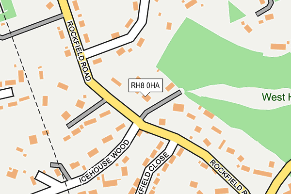 RH8 0HA map - OS OpenMap – Local (Ordnance Survey)