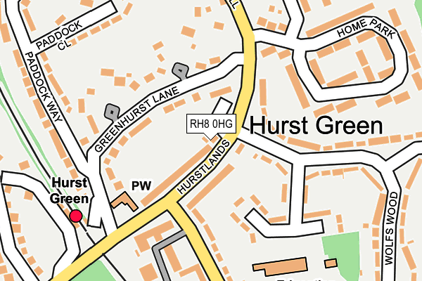 RH8 0HG map - OS OpenMap – Local (Ordnance Survey)