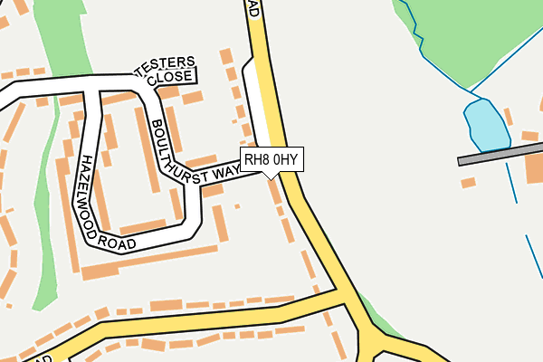 RH8 0HY map - OS OpenMap – Local (Ordnance Survey)