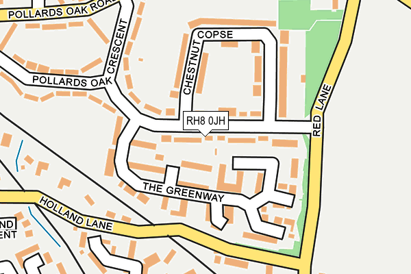 RH8 0JH map - OS OpenMap – Local (Ordnance Survey)