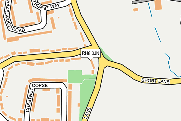 RH8 0JN map - OS OpenMap – Local (Ordnance Survey)