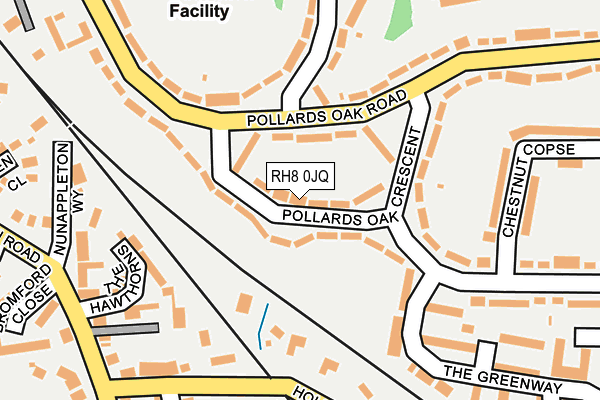 RH8 0JQ map - OS OpenMap – Local (Ordnance Survey)