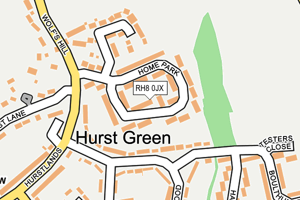 RH8 0JX map - OS OpenMap – Local (Ordnance Survey)