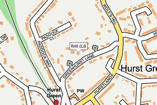RH8 0LB map - OS OpenMap – Local (Ordnance Survey)