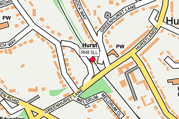 RH8 0LL map - OS OpenMap – Local (Ordnance Survey)