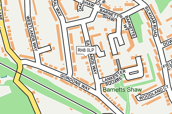 RH8 0LP map - OS OpenMap – Local (Ordnance Survey)