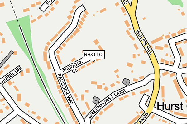 RH8 0LQ map - OS OpenMap – Local (Ordnance Survey)