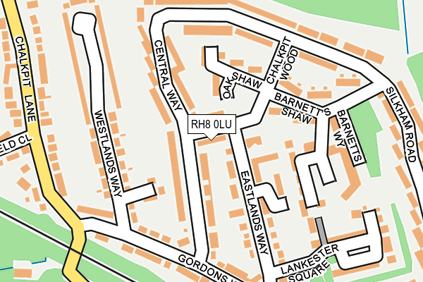 RH8 0LU map - OS OpenMap – Local (Ordnance Survey)