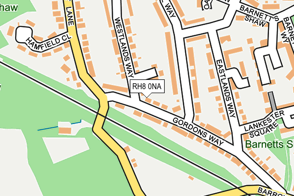 RH8 0NA map - OS OpenMap – Local (Ordnance Survey)