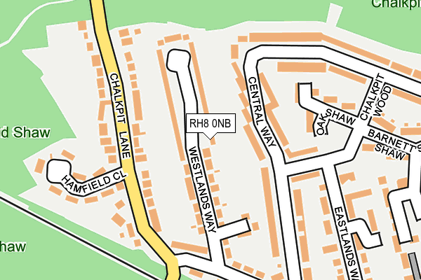 RH8 0NB map - OS OpenMap – Local (Ordnance Survey)