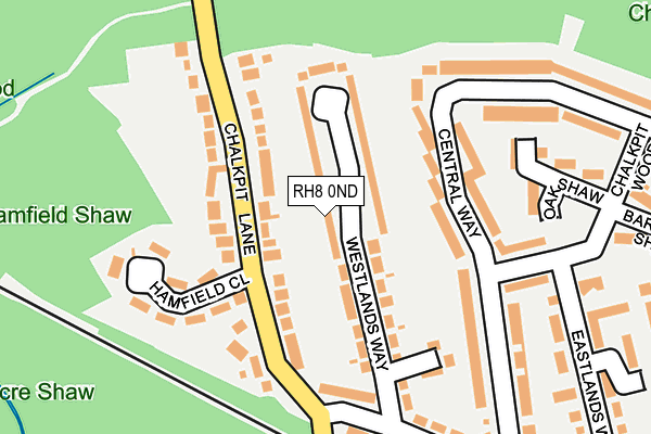 RH8 0ND map - OS OpenMap – Local (Ordnance Survey)